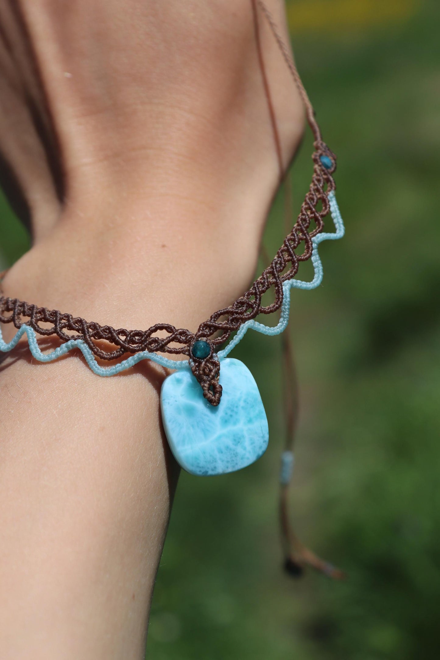 LARIMAR Choker mit Apatitperlen