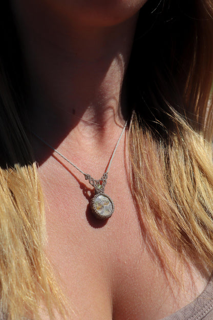 LAMEA Mexikanischer OPAL-Anhänger mit Peridot-Perlen