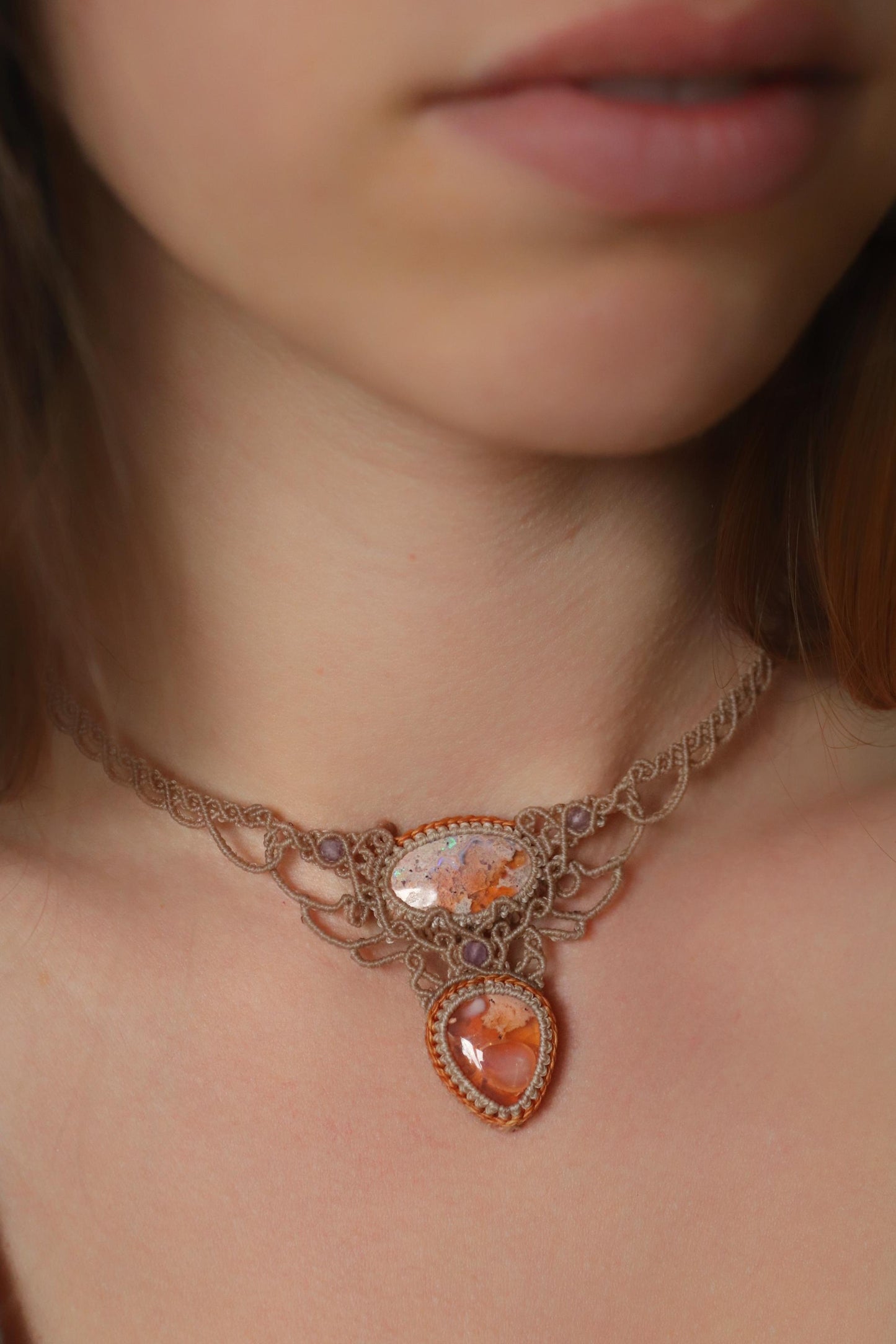 AFTERGLOW Mexikanischer Sonnenuntergang OPAL Choker