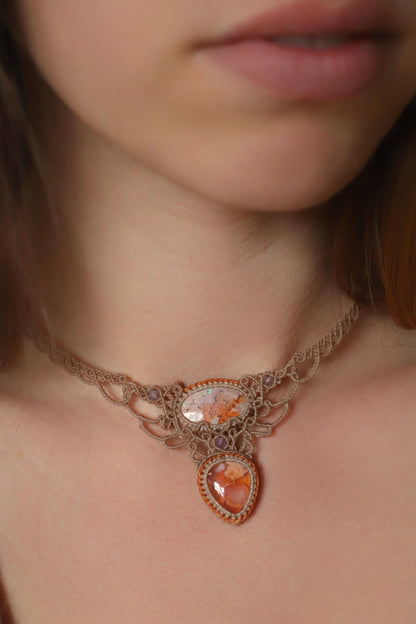 AFTERGLOW Mexikanischer Sonnenuntergang OPAL Choker