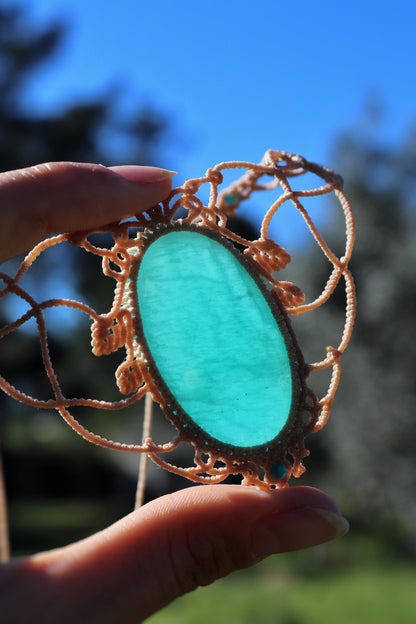 Großer paraiba-blauer AMAZONIT-Choker