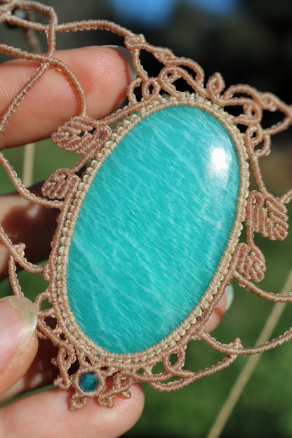 Großer paraiba-blauer AMAZONIT-Choker