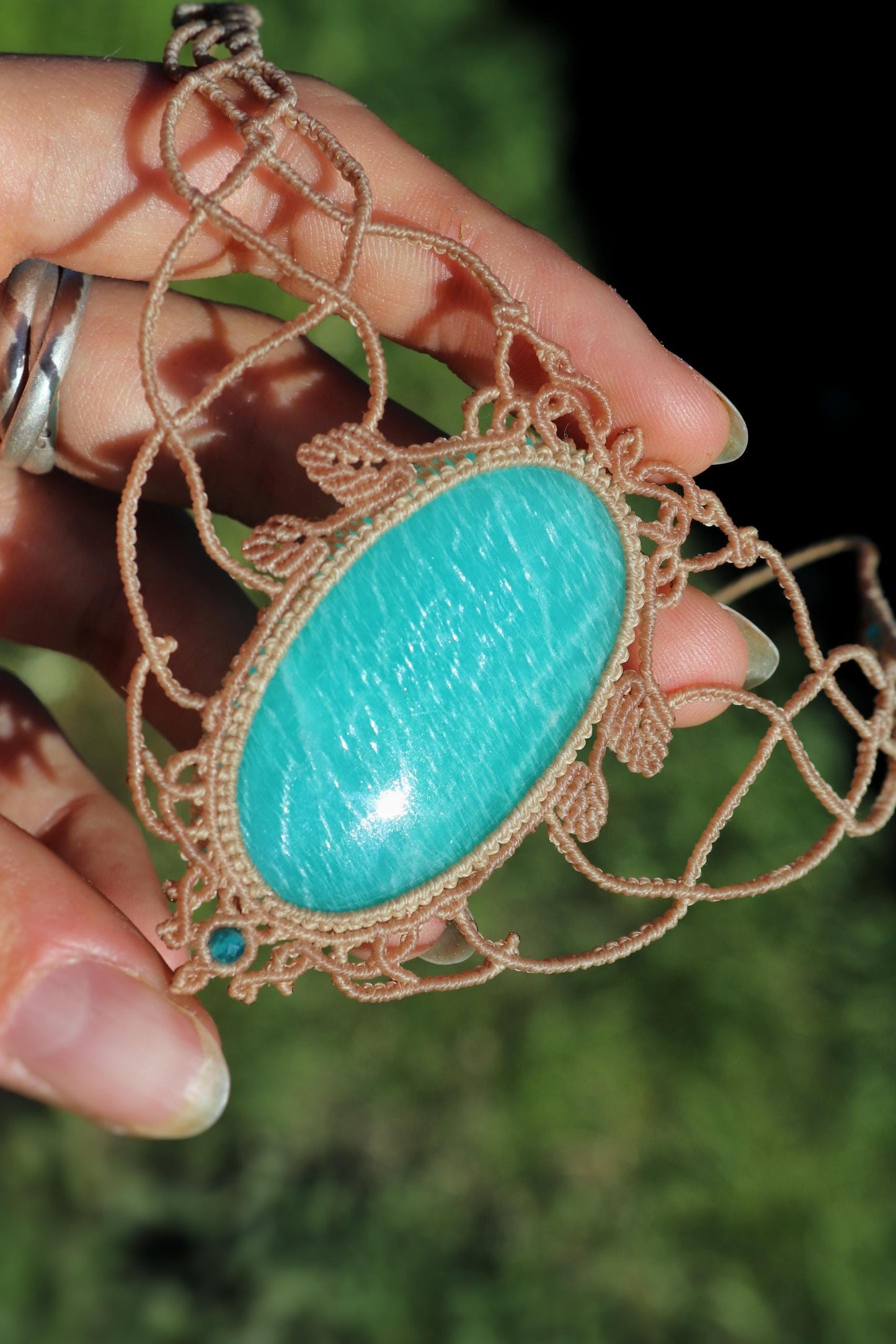 Großer paraiba-blauer AMAZONIT-Choker