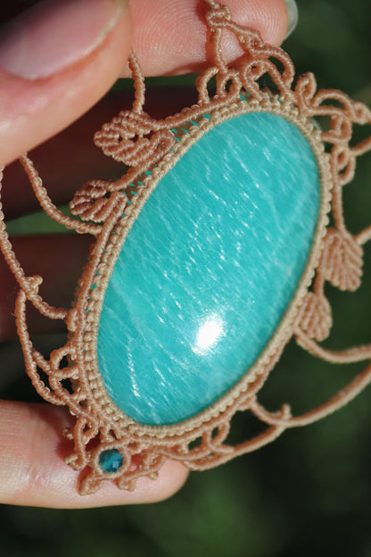 Großer paraiba-blauer AMAZONIT-Choker