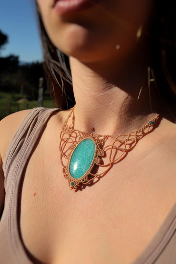 Großer paraiba-blauer AMAZONIT-Choker