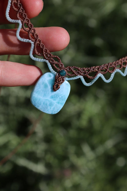 LARIMAR Choker mit Apatitperlen