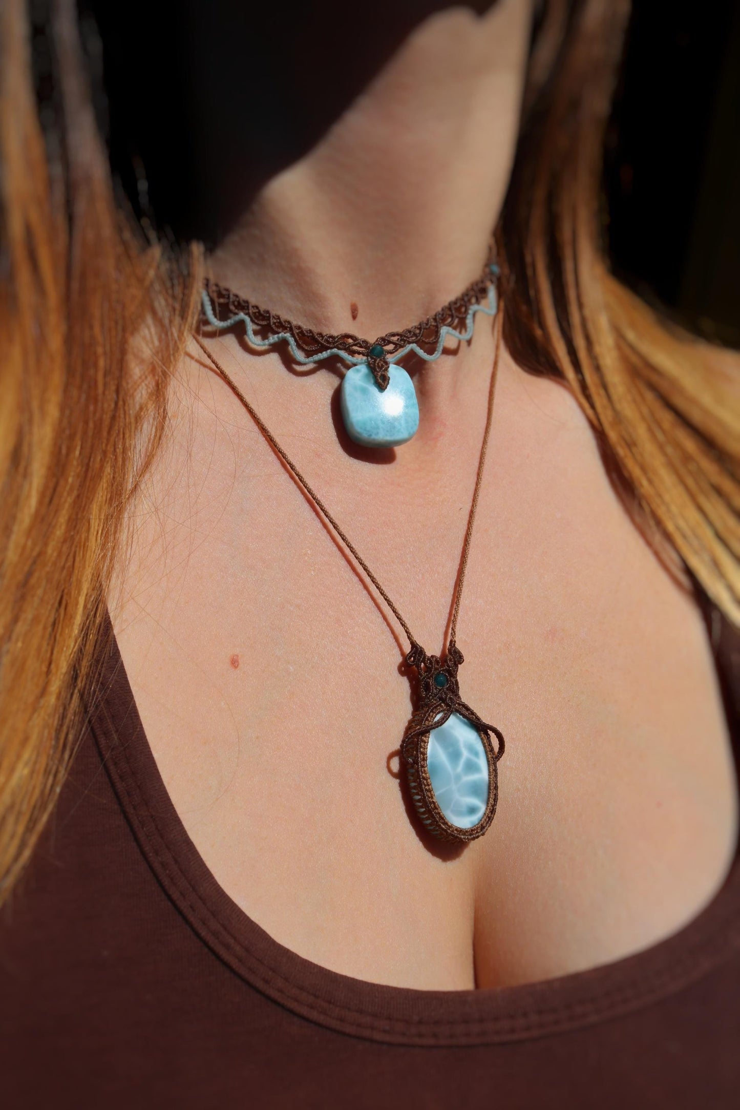 LARIMAR Choker mit Apatitperlen