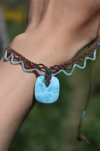 LARIMAR Choker mit Apatitperlen