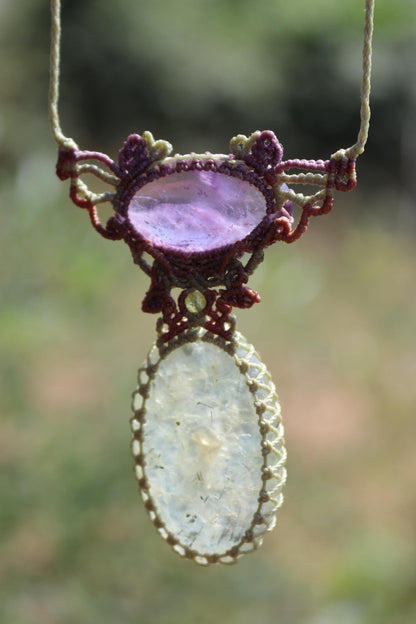 ELOWEN’S GARDEN Anhänger mit Prehnit und Amethyst
