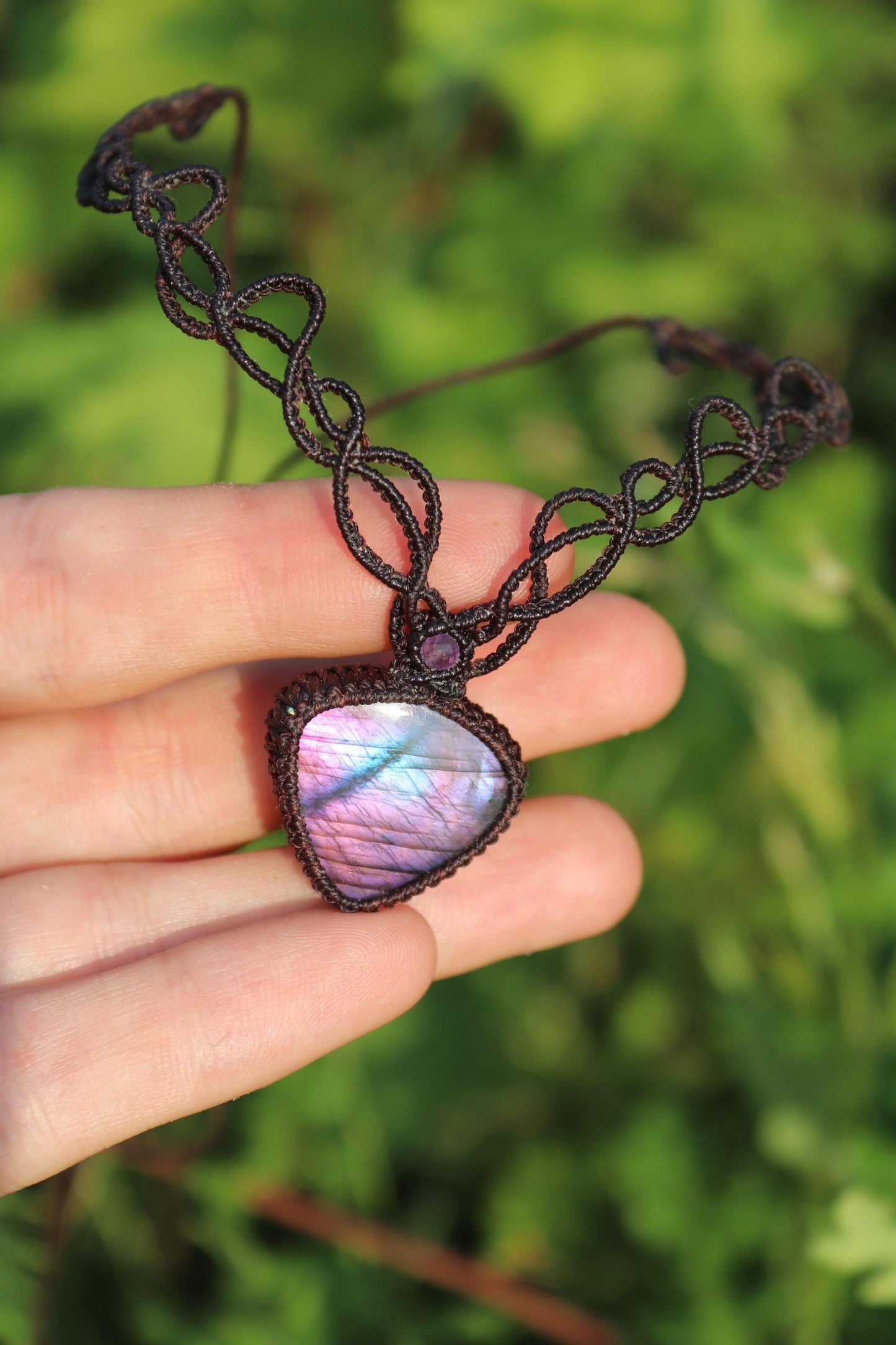 Eleganter violetter SPECTROLITH-Choker