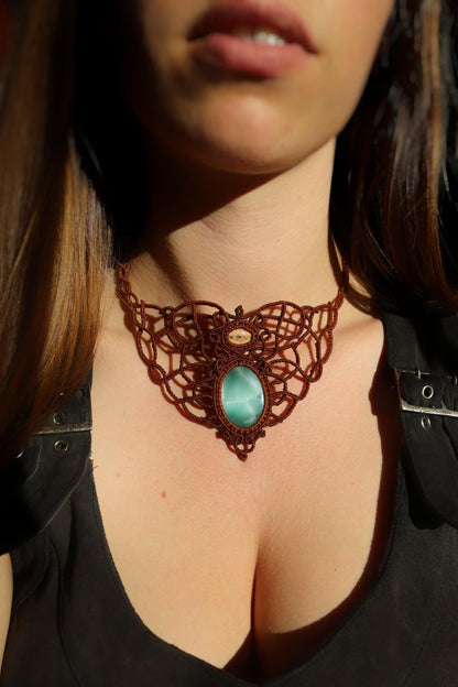 HEMIRA Mexikanischer OPAL und Hemimorphit Choker