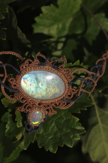 Äthiopischer OPAL und MONDSTEIN Choker