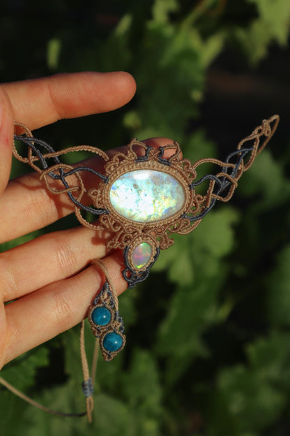 Äthiopischer OPAL und MONDSTEIN Choker