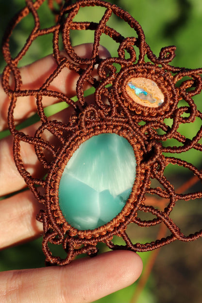 HEMIRA Mexikanischer OPAL und Hemimorphit Choker