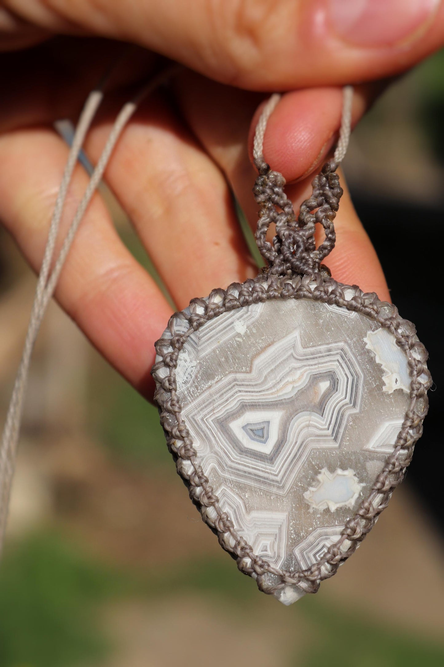 Mexikanische Crazy Lace Achat Halskette
