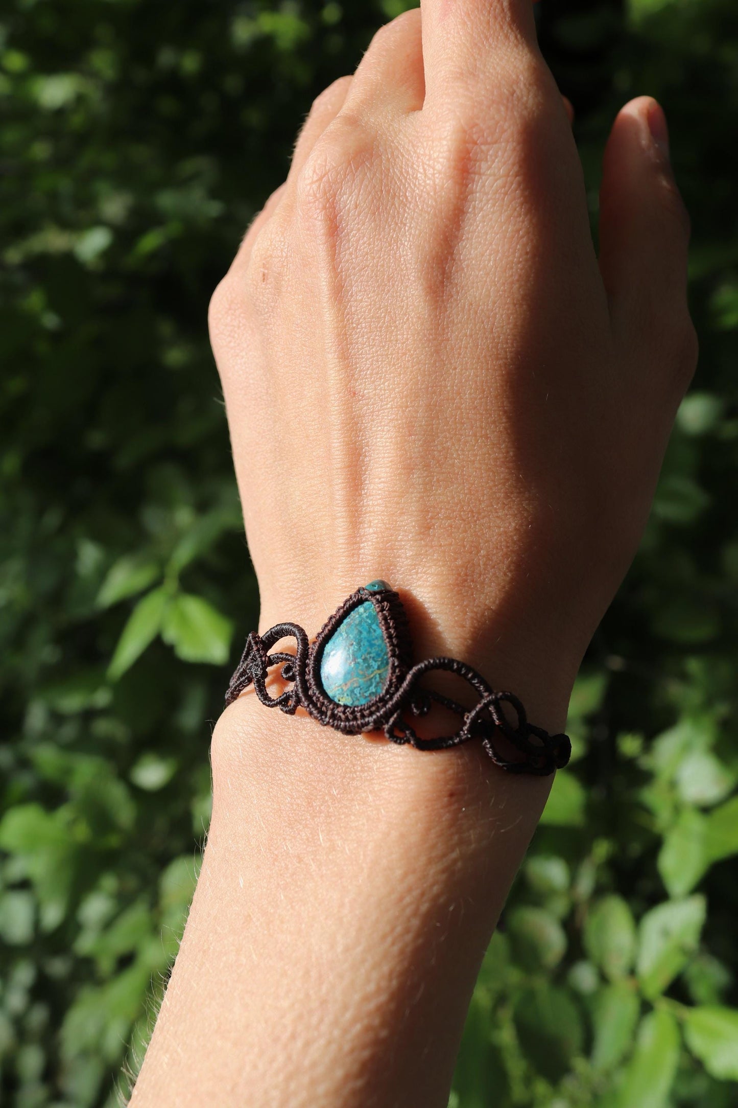 Shattuckit-Armband in blau-grüner Farbe ("petrol")