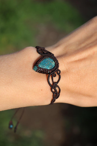 Shattuckit-Armband in blau-grüner Farbe ("petrol")