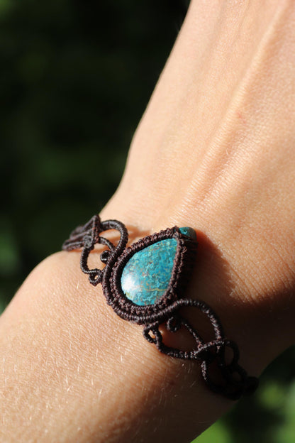 Shattuckit-Armband in blau-grüner Farbe ("petrol")