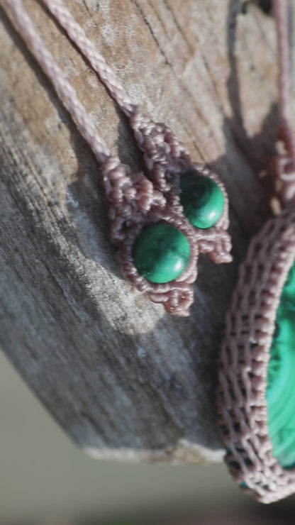 Anhänger aus MALACHIT und blauem Chrysokoll