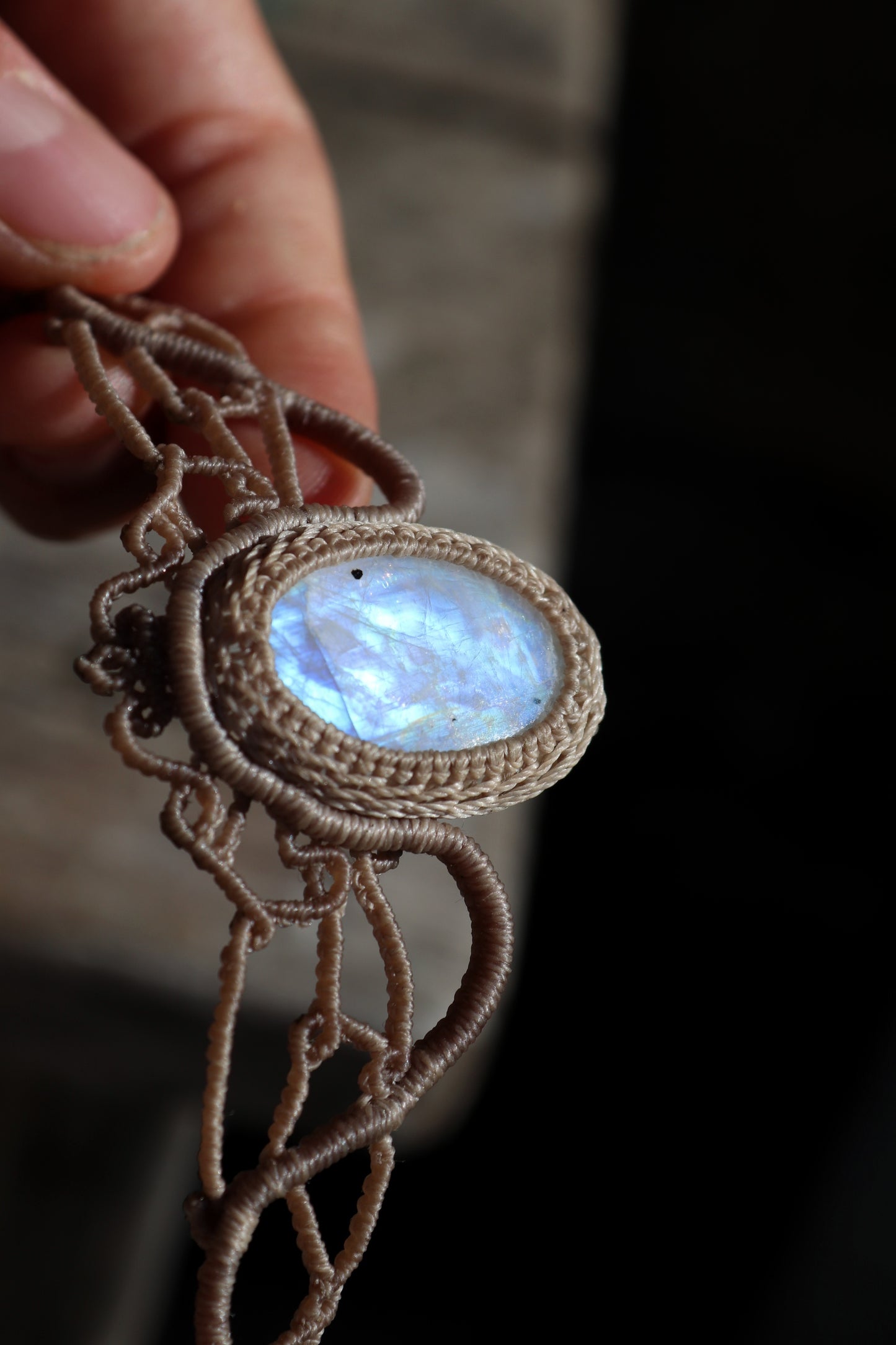 Tiara mit blauem Mondstein, Haarschmuck